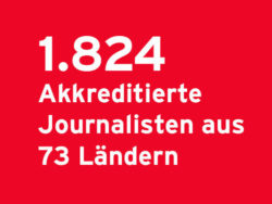 1.824 akkreditierte Journalisten aus 73 Ländern